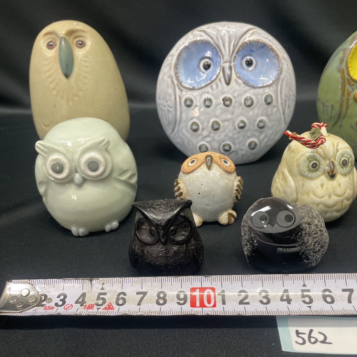 ○562○ ふくろう 梟 フクロウ 置物 土鈴 陶器 郷土玩具 民芸品 貯金箱