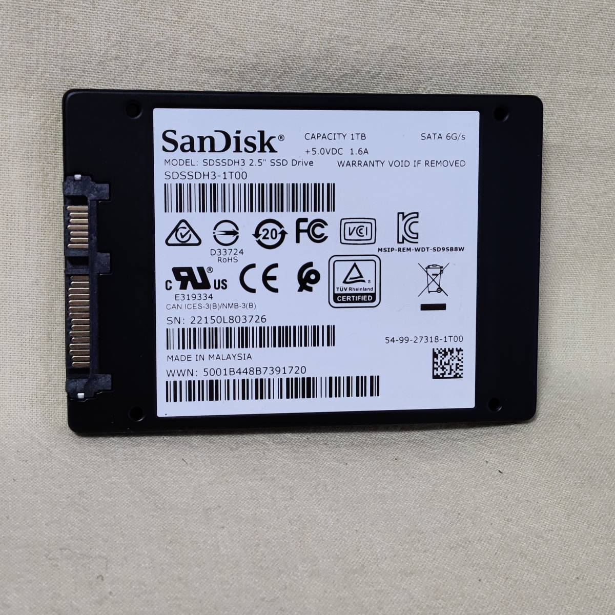 ◇SanDisk SDSSDH3-1T00 SSD 1TB◇ The 1TB SanDisk Ultra 3D SSD