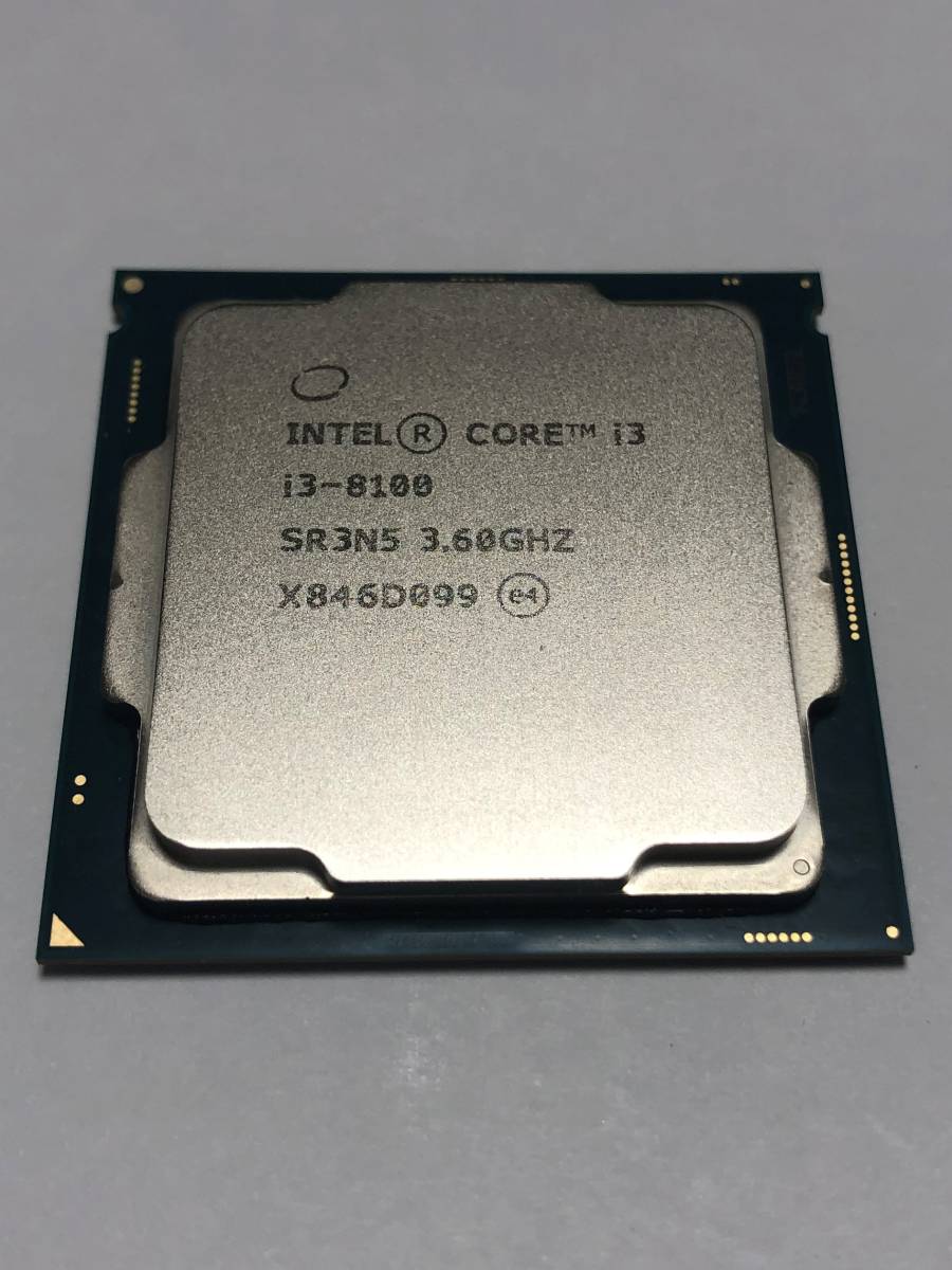 2) 中古 CPU Intel core i3-8100 3.60GHz LGA-1151 【公式通販】