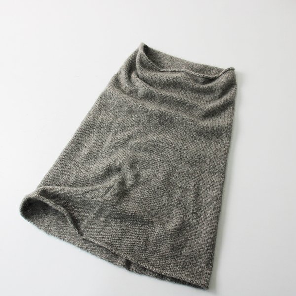 美品 evam eva vie エヴァムエヴァ ヴィー カシミア ニット スヌード/グレー 小物【2400013228640】