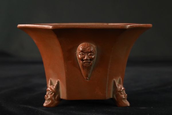 盆栽 鉢 美芸(3) （常滑鉢 「美芸」 朱泥外縁木瓜鉢 - FROM JAPAN）
