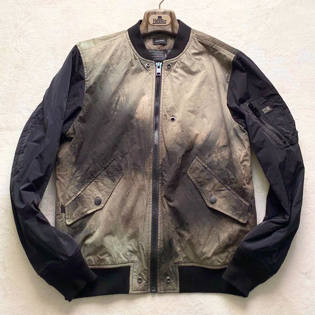 大きいサイズ XL○ ディーゼル / DIESEL ブリーチ加工 MA-1 フライト