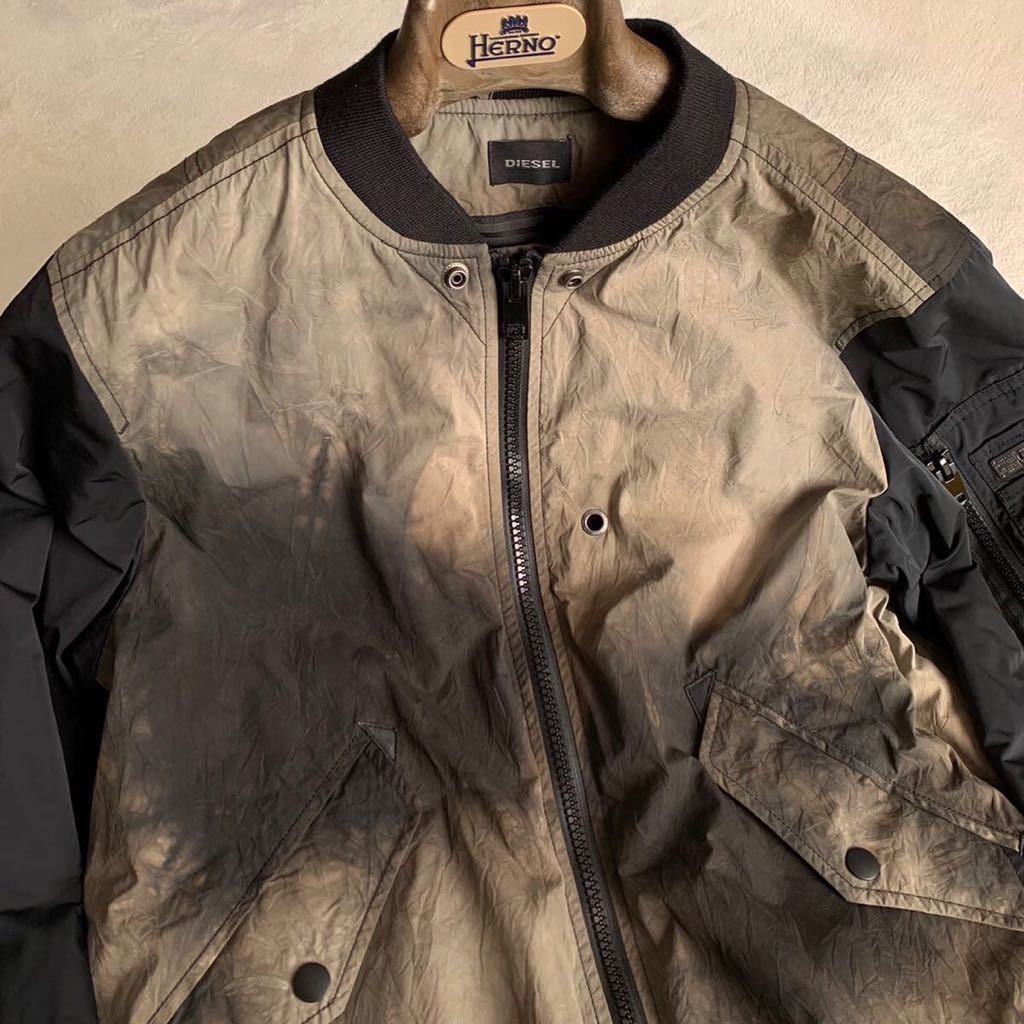大きいサイズ XL○ ディーゼル / DIESEL ブリーチ加工 MA-1 フライト