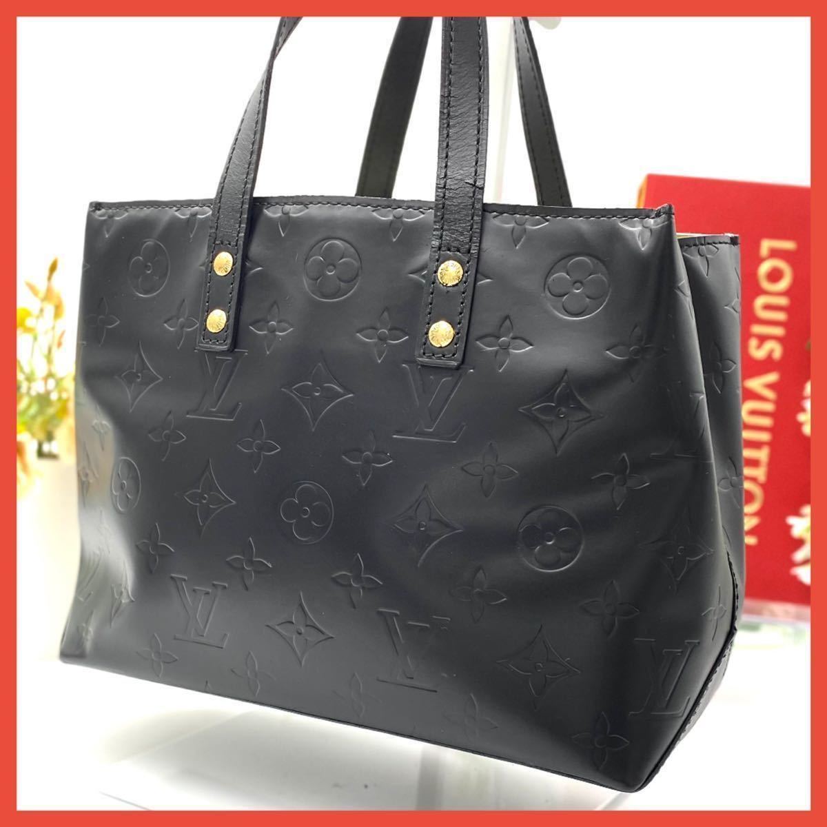 美品 ヴィトン リード PM ブラック ブラウン ヴェルニ ハンド バッグ ショルダー モノグラム 1円 ビトン 黒 Louis Vuitton