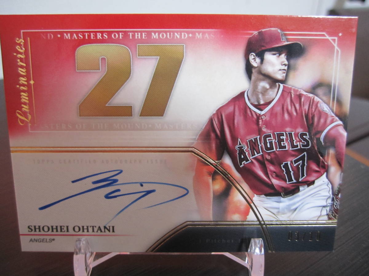 2020 TOPPS LUMINARIES BASEBALL 大谷翔平直筆サインカード 3/10 の 