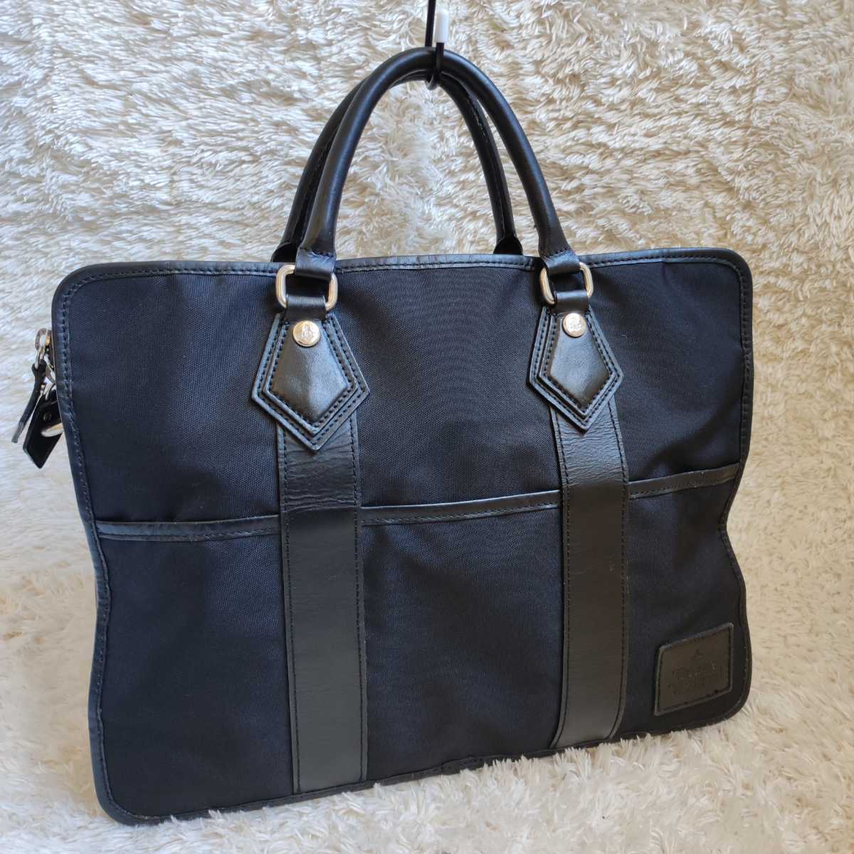 1円〜 美品★ VIVIENNE WESTWOOD　ヴィヴィアンウエストウッド　ブリーフケース　ビジネスバッグ　ハンドバッグ　ブラック　黒