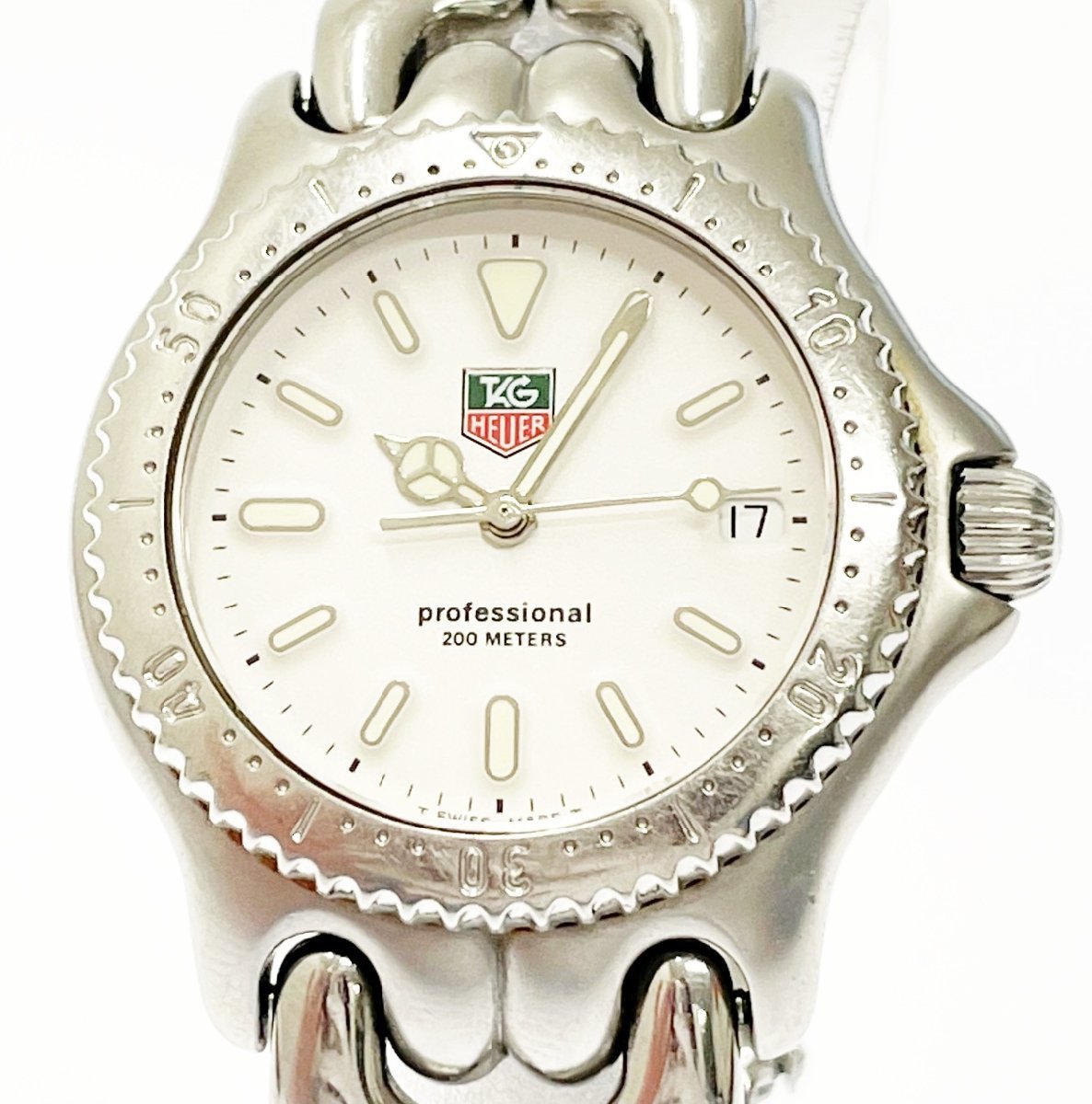 1円 良品 タグ・ホイヤー 純正ベルト 3コマ YG×SS 13mm用 シルバー