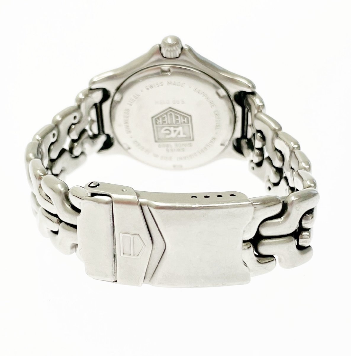 【1円スタート】TAG HEUER タグホイヤー S99.013K セル プロフェッショナル SS ホワイト文字盤 クオーツ メンズ腕時計 152487