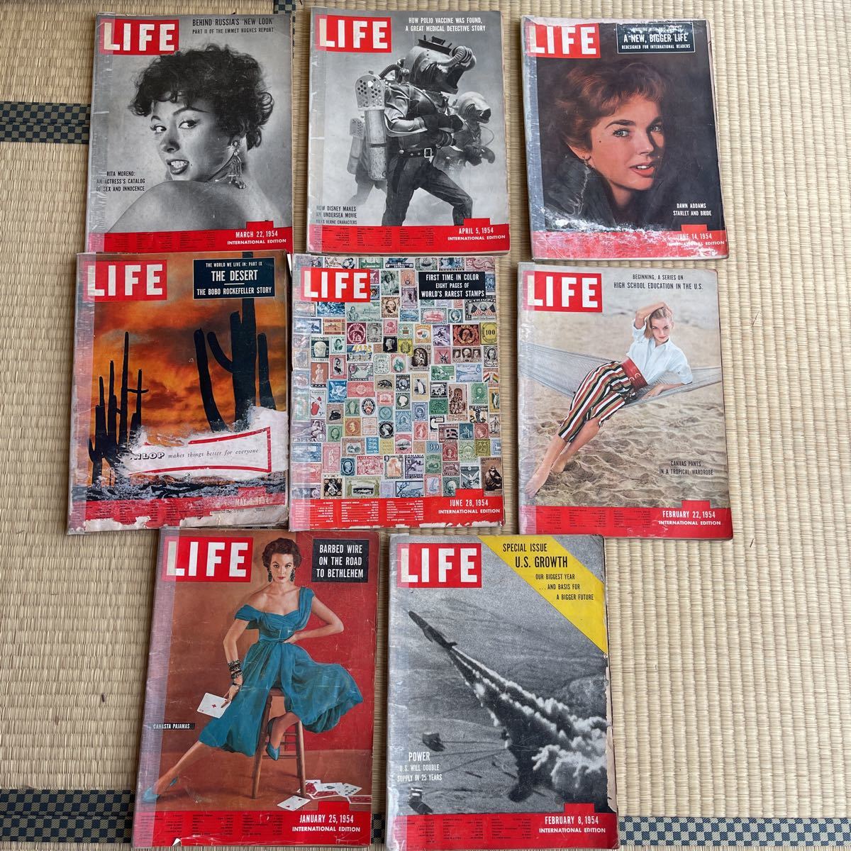 LIFE ライフ誌 1954年 20冊セット ビンテージ雑誌 広告 当時物 切手