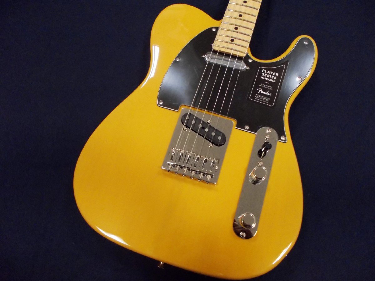 アウトレット特価 ピックガード浮きあり Fender Player Telecaster Maple Fingerboard Butterscotch Blonde フェンダー テレキャスター