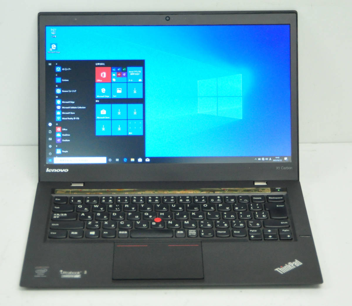 ♪ 良品 上位モデル LENOVO X1 Carbon ♪ Corei7-4600U メモリ8GB SSD 256GB カメラ Office2019 Win10.