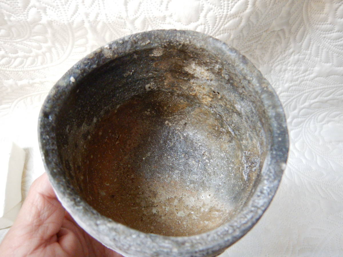 茶道具 福島一紘 伊賀焼 茶碗 未使用 共箱 共布 栞 筒茶碗(茶碗)｜売買 