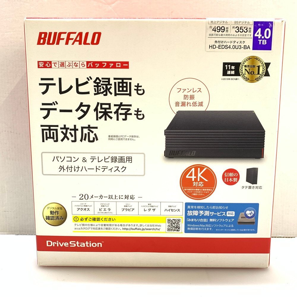 正規品，HOT MIN 品 MSMK BUFFALO HD-EDS4.0U3-BA 外付けハードディスク HDD 4.0TB パソコン＆テレビ録画用 96-230224-YF-1-MIN(2TB～)｜売買されたオークション情報、yahooの商品情報をアーカイブ公開 - オークファン USB