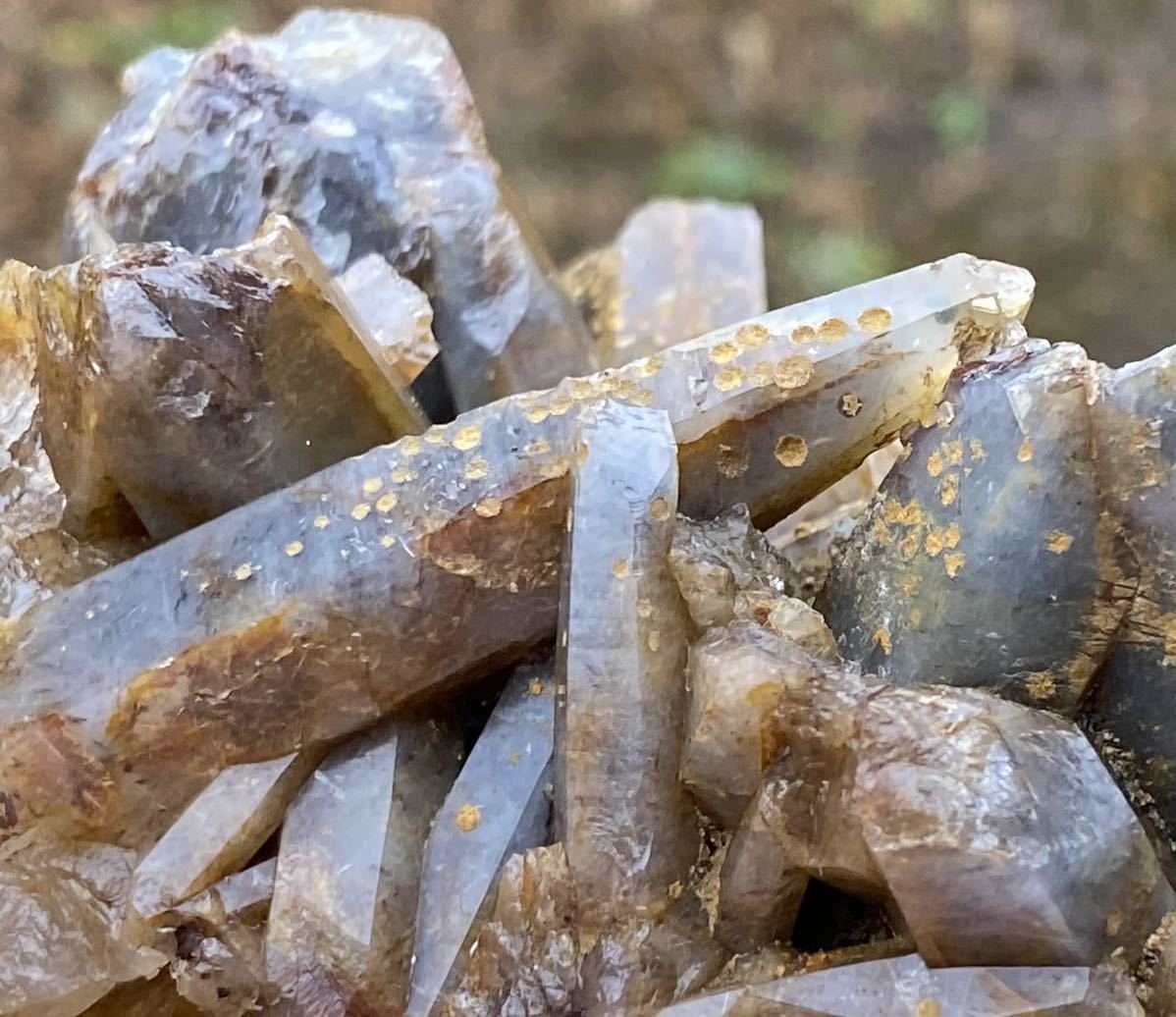 尾平鉱山 コウモリ坑 緑水晶クラスター 1点