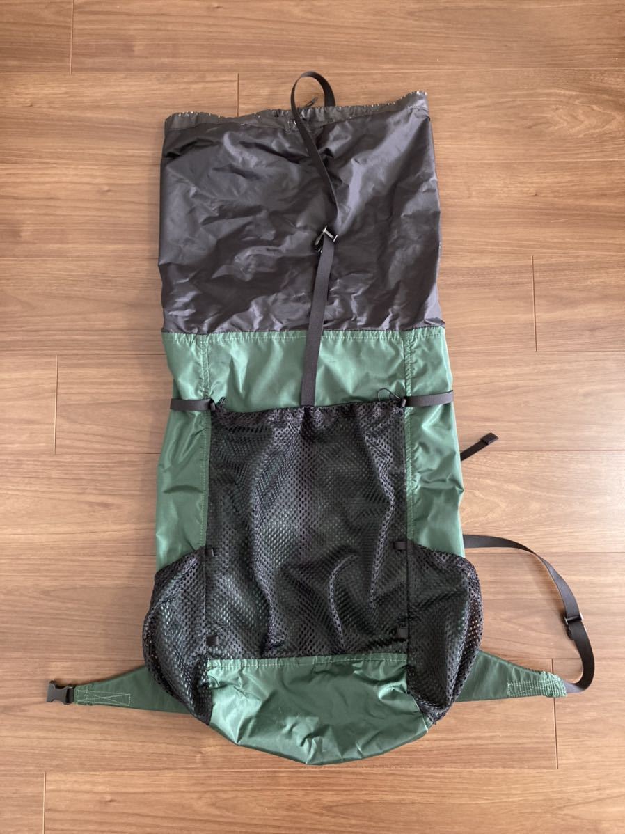 中古 トレイルバム ステディ グリーン TRAIL BUM Steady ザック バックパック リュック ウルトラライト UL 山と道 mini ゴッサマーギア 緑
