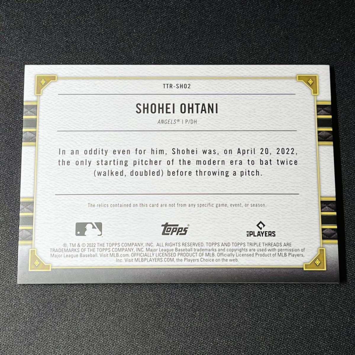 27枚限定 2022 Topps Triple Threads 大谷翔平 実使用ジャージー