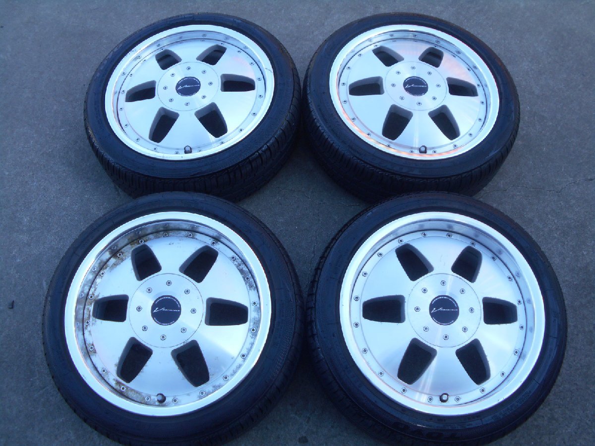 深リム!PCD100/110 SSR ビエナ クライス 5.5j/+38 6j/+32 ハブ約68㎜ TOYO ナノエナジー3 165/50R15 製造19年 約9～9.5分山 中古 ドリ車