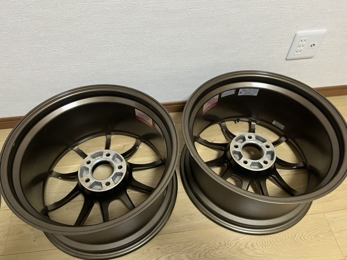 美品 鍛造 RZ-F2 18 9.5J +12 114.3 5穴 ブロンズ YOKOHAMA ADVAN