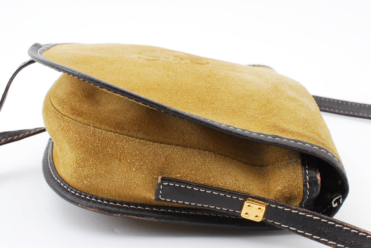 1円 LOEWE ヴィンテージ ロエベ スエード ヌバック レザー ショルダー 