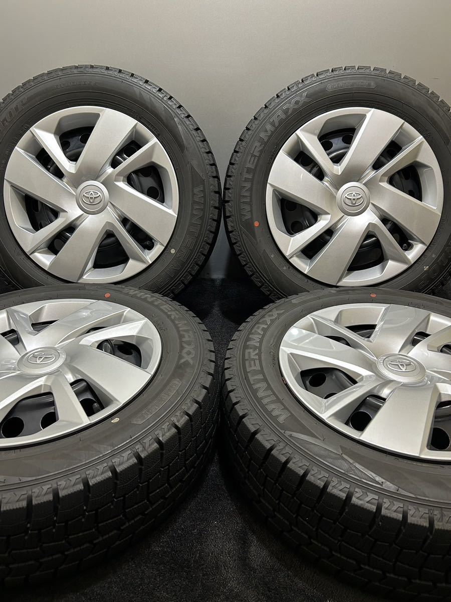 195/65R16 DUNLOP/WINTER MAXX WM02 20年 トヨタ ライズ 純正スチール 16インチ 6J +40 100 4H スタッドレス バリ山 4本 ダンロップ