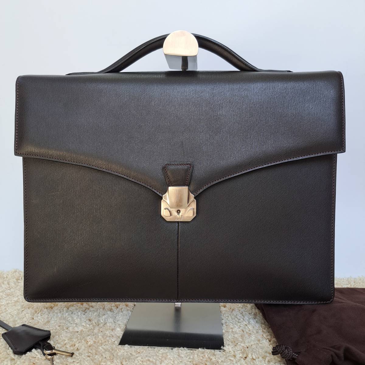 dunhill』ダンヒル ビジネスバック オールレザー ロック金具 A4 【公式 