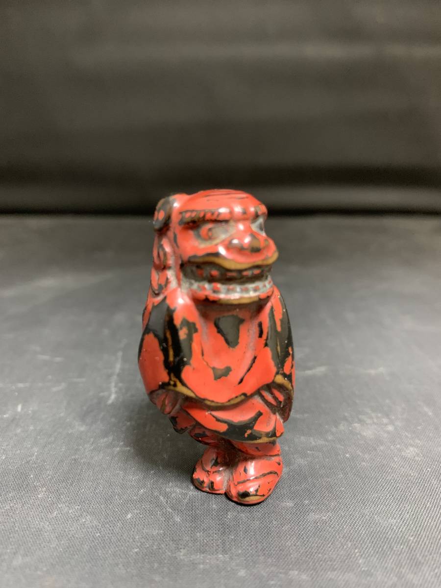 古根来塗りの獅子舞根付（江戸期）(根付)｜売買されたオークション情報 