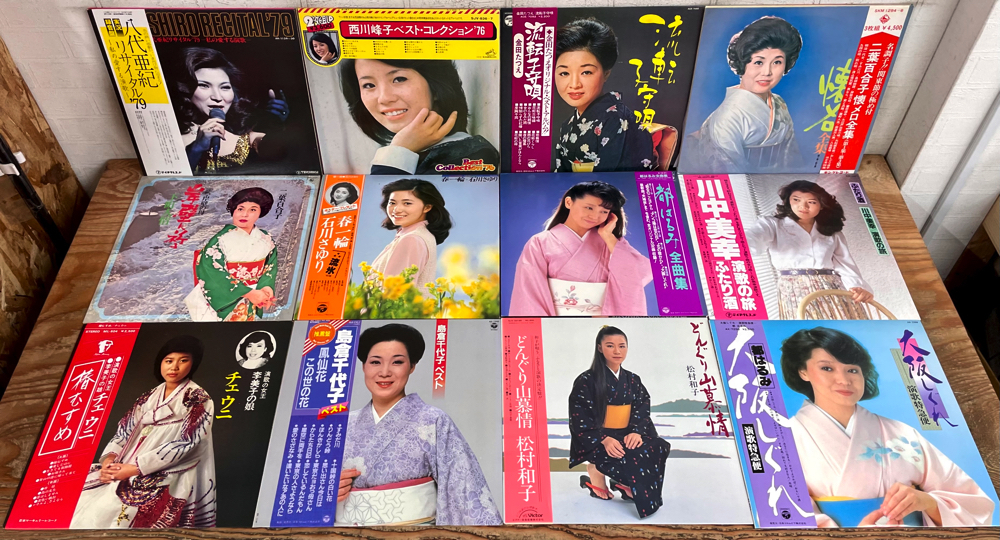 演歌 女性歌手 60枚 LP レコード 大量セット サイン入りあり 0304 島倉