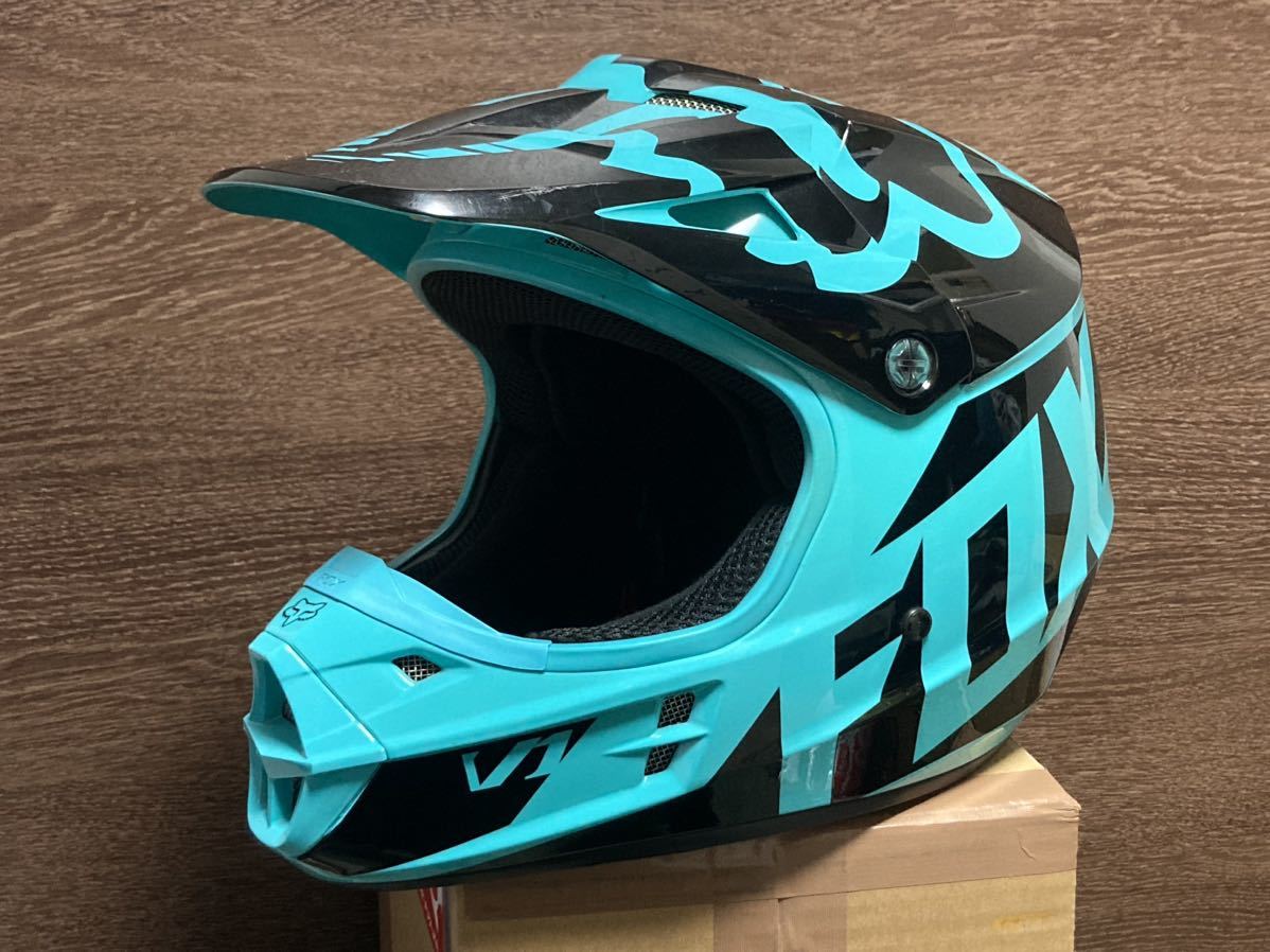 FOX V1 ヘルメット L ゴーグル付き グリーン SHOEI VFX ARAI(Lサイズ 
