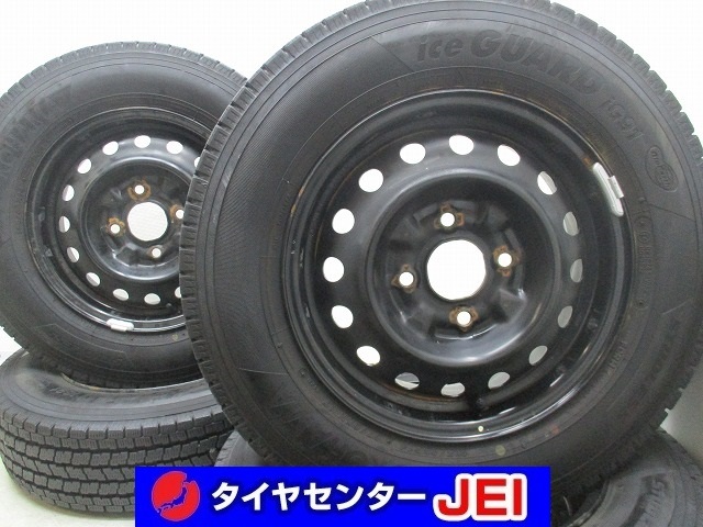 14インチ 165/80R14 97/95N 5J 114.3 NV200 バネット 中古スタッドレスタイヤホイール【4本セット】送料無料(SS14-3292）