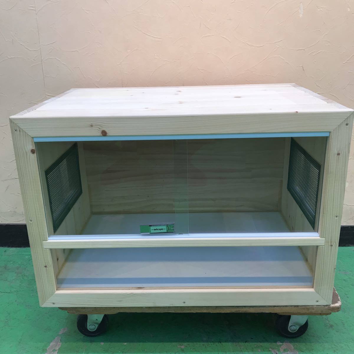 爬虫類用　木製ゲージ　ペットゲージ　飼育　両生類生息地　中古品　現状品