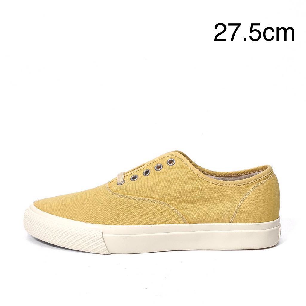 22FW 新品 DOUBLE RL RRLダブルアールエル ラルフローレン ニュー ノーフォーク キャンバス スニーカー 靴 イエロー polo ポロ 9D 27，5cm
