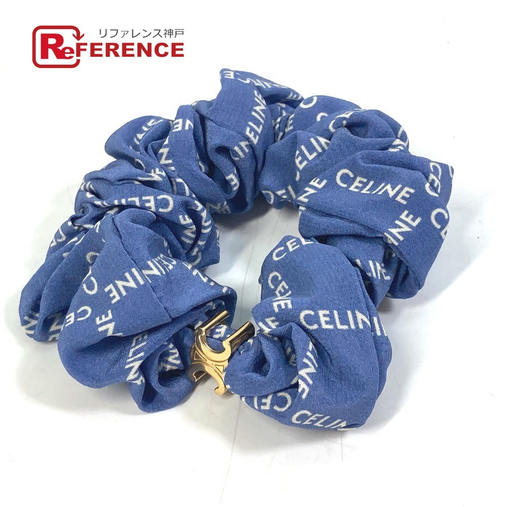 CELINE ロゴ入り シュシュ CELINE セリーヌ ロゴ入りシュシュ ベージュ