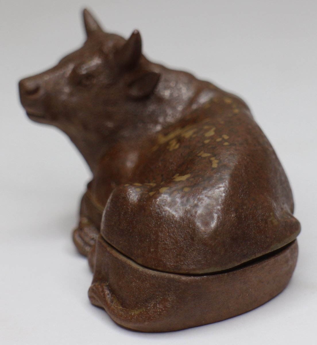 備前焼 干支香合 牛 陶峰 造 茶道具 茶器 香入 香道 茶道香道 陶器