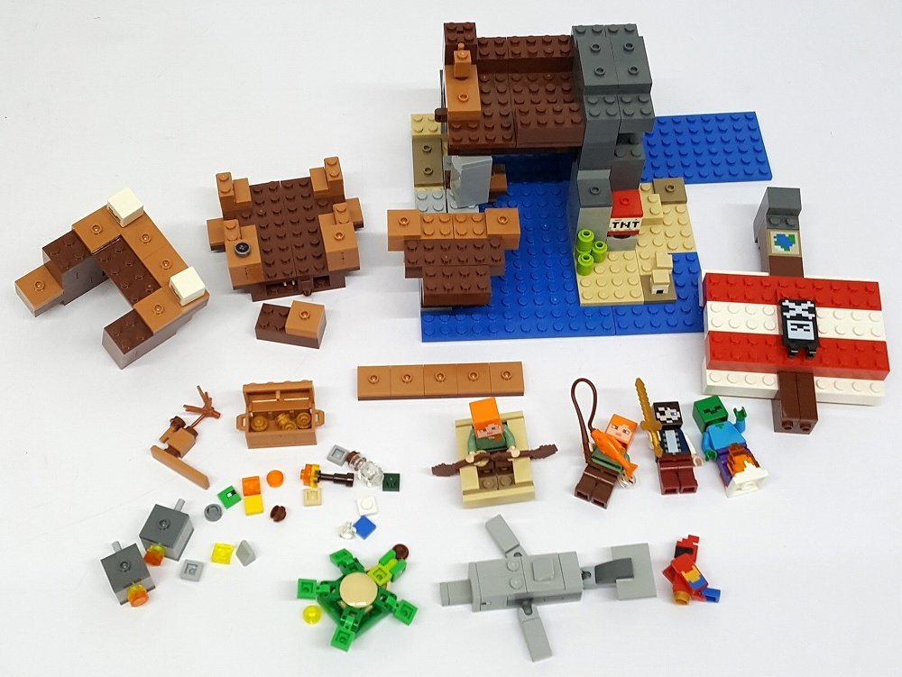 ☆ジャンク【中古】LEGO レゴ Minecraft マインクラフト 海賊船の冒険 