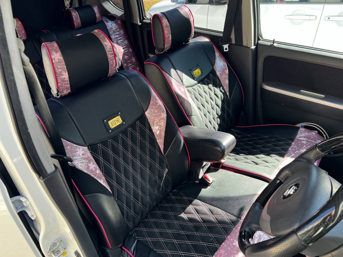 GJW 大和撫子 桜レース柄 シートカバー MH21S/MH22S ワゴンR/スティングレー AZ 中古品 