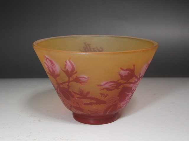 Tip　Galle　エミール・ガレ　茶碗　ルーマニア製★x365 Yahoo!オークション - -「エミールガレ茶碗」(ガラス) 茶碗 現代ガレ展示会 メルカリ