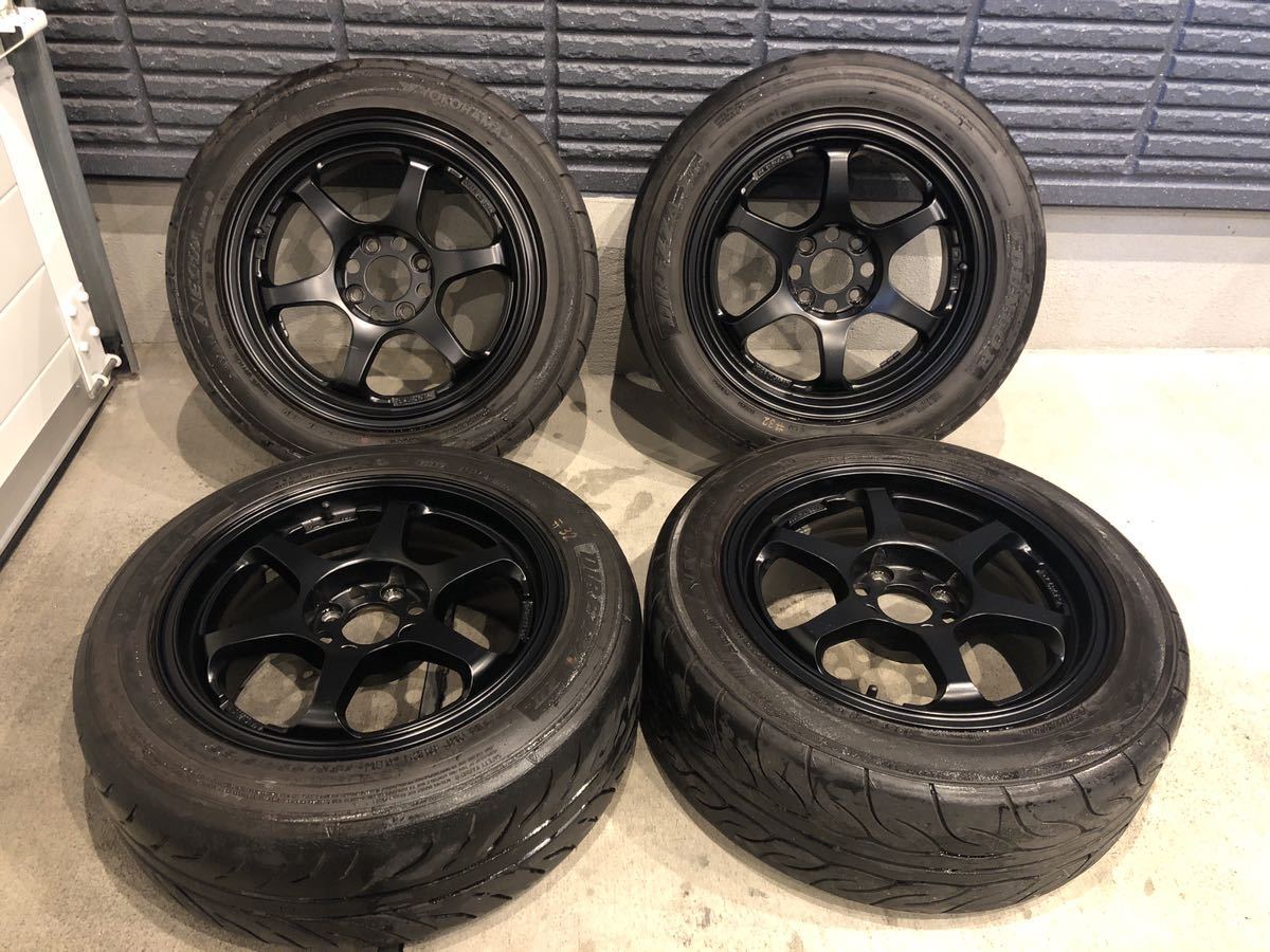 美品 5zigen 5次元 4本セット 15インチ 7j+35 4H pcd100 シビック  