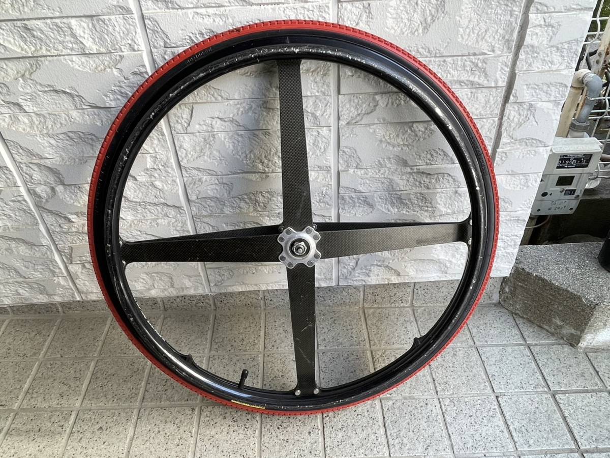 OXエンジニアリング 車いす 車椅子 カーボンホイール 中古品！(自走用 