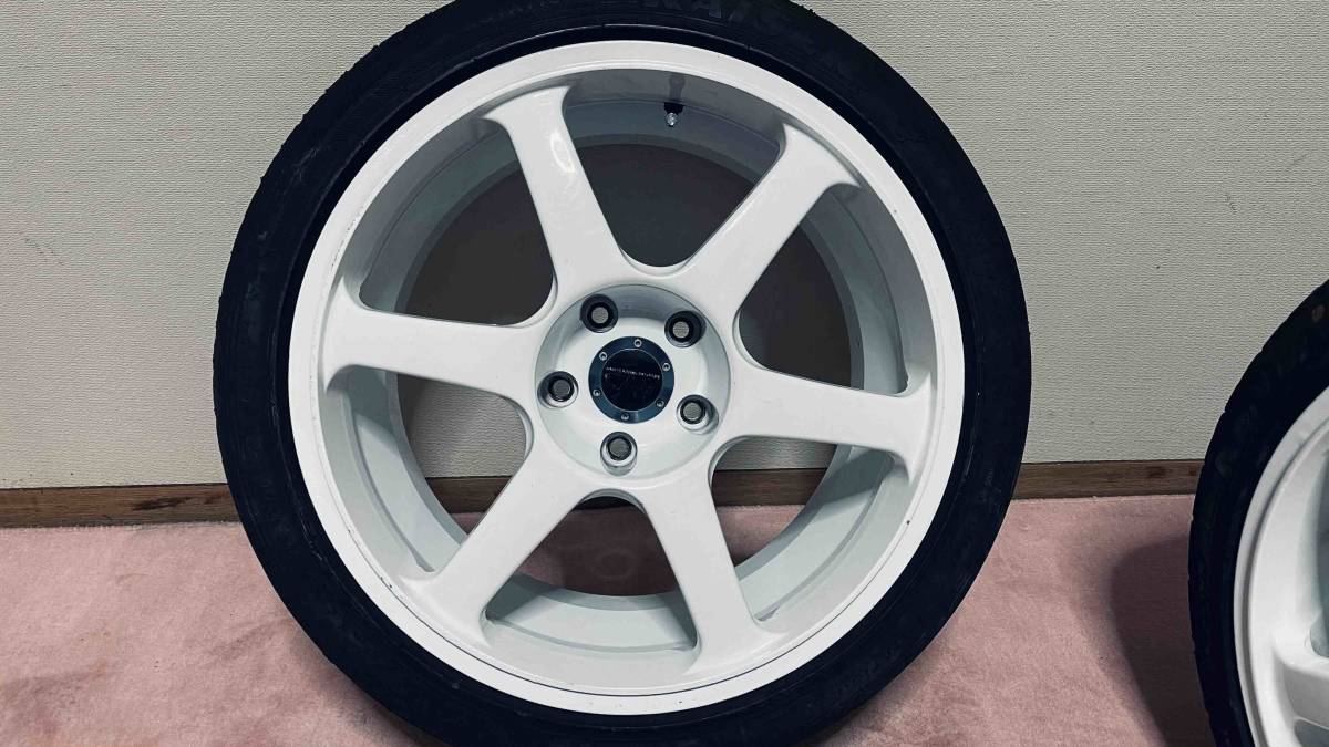YOKOHAMA AVS Model6 18インチ 9J +45 4本通し ガリ傷無し ホワイト再 