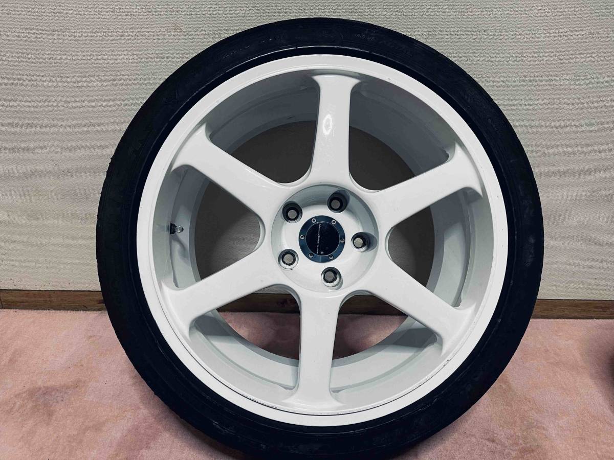YOKOHAMA AVS Model6 18インチ 9J +45 4本通し ガリ傷無し ホワイト再 