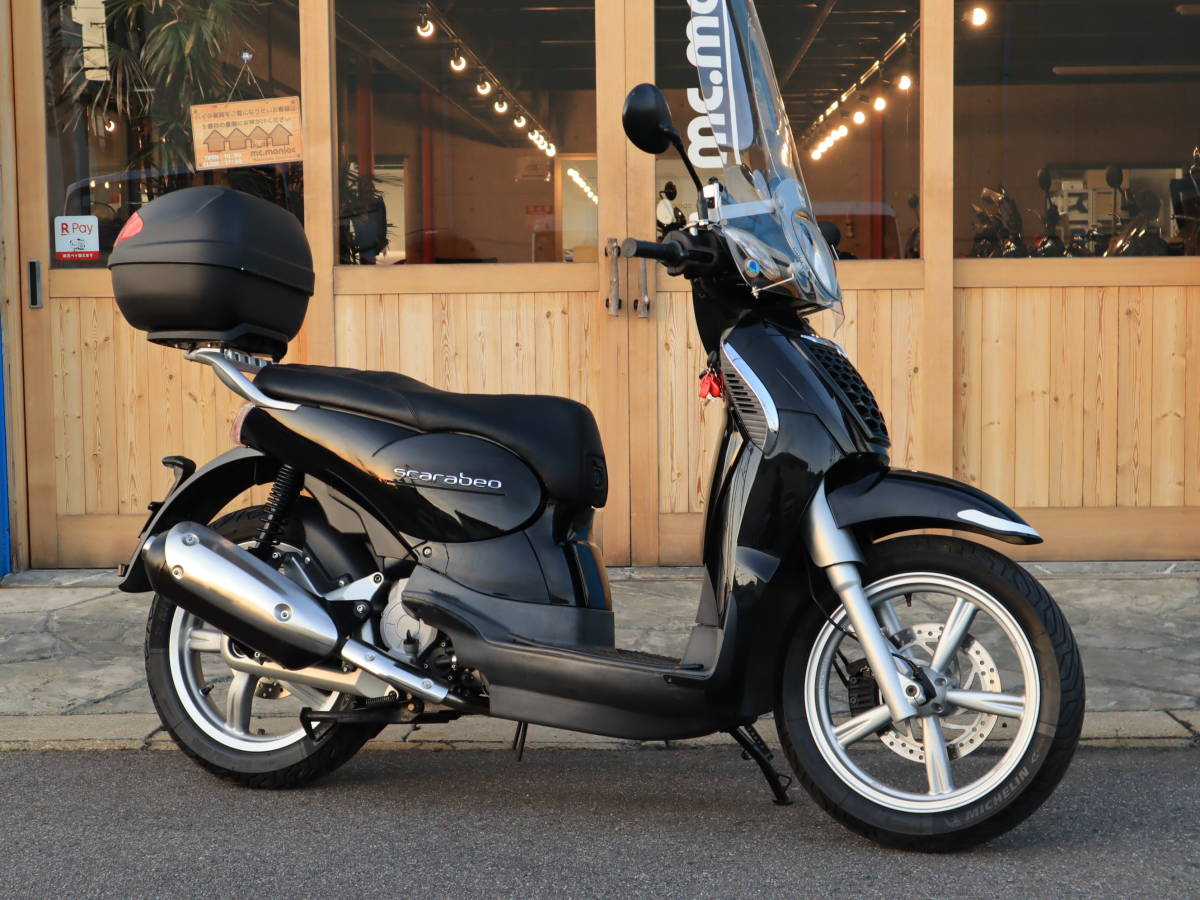 新品，得価 アプリリア スカラベオ125 実動確認済み ISOTTA大型スクリーン GIVIトップケース 書付き 大柄フォルム ゆったり乗れます 愛知より(アプリリア)｜売買されたオークション情報、yahooの商品情報を アプリリア