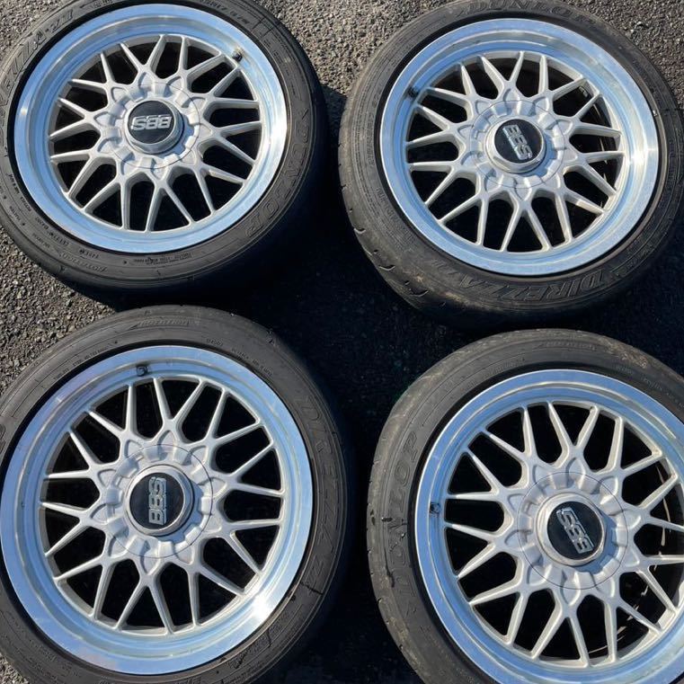 1円スタート美品 BBS 鍛造4本 17インチ RG-2 7j +30 8j +45 5h pcd114 