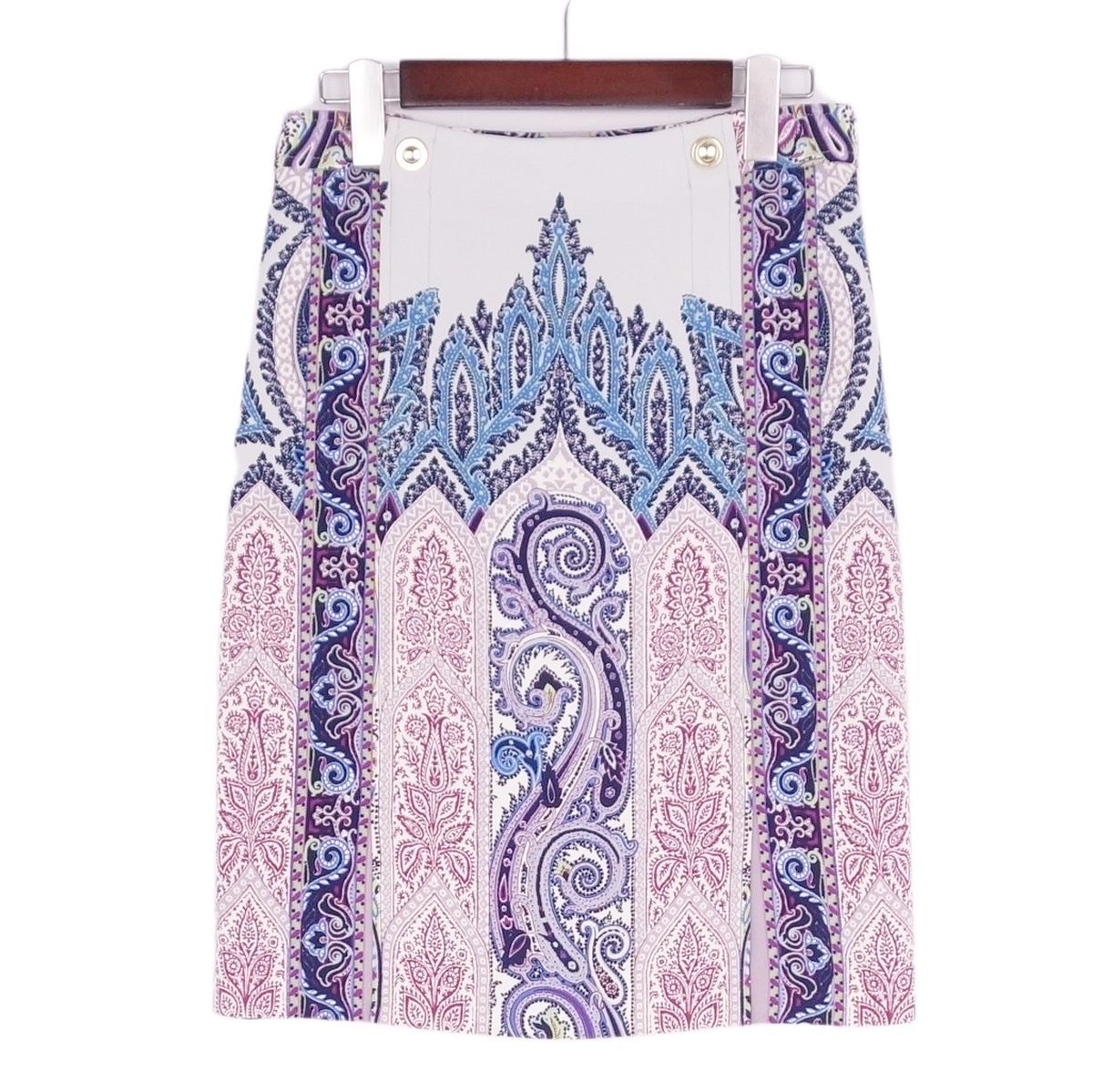 美品 エトロ ETRO スカート タイトスカート ショートスカート スリット 総柄 ボトムス レディース 40 マルチカラー cg02on-rm11f02524