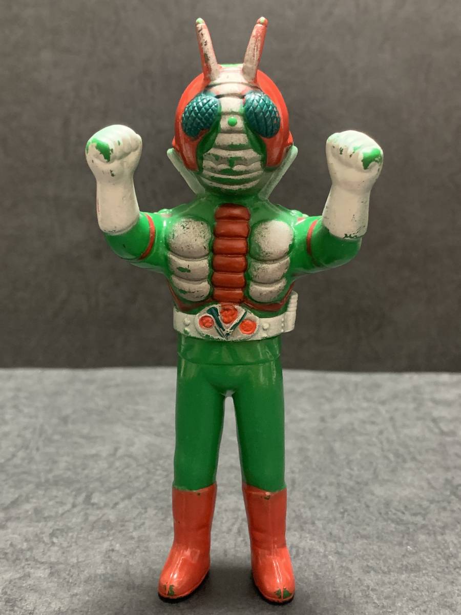 当時物　ポピー 仮面ライダーV3 ソフビ 石ノ森章太郎 仮面ライダーV3 ソフビ ポピー製 当時物 20cm レア 貴重 フィギュア