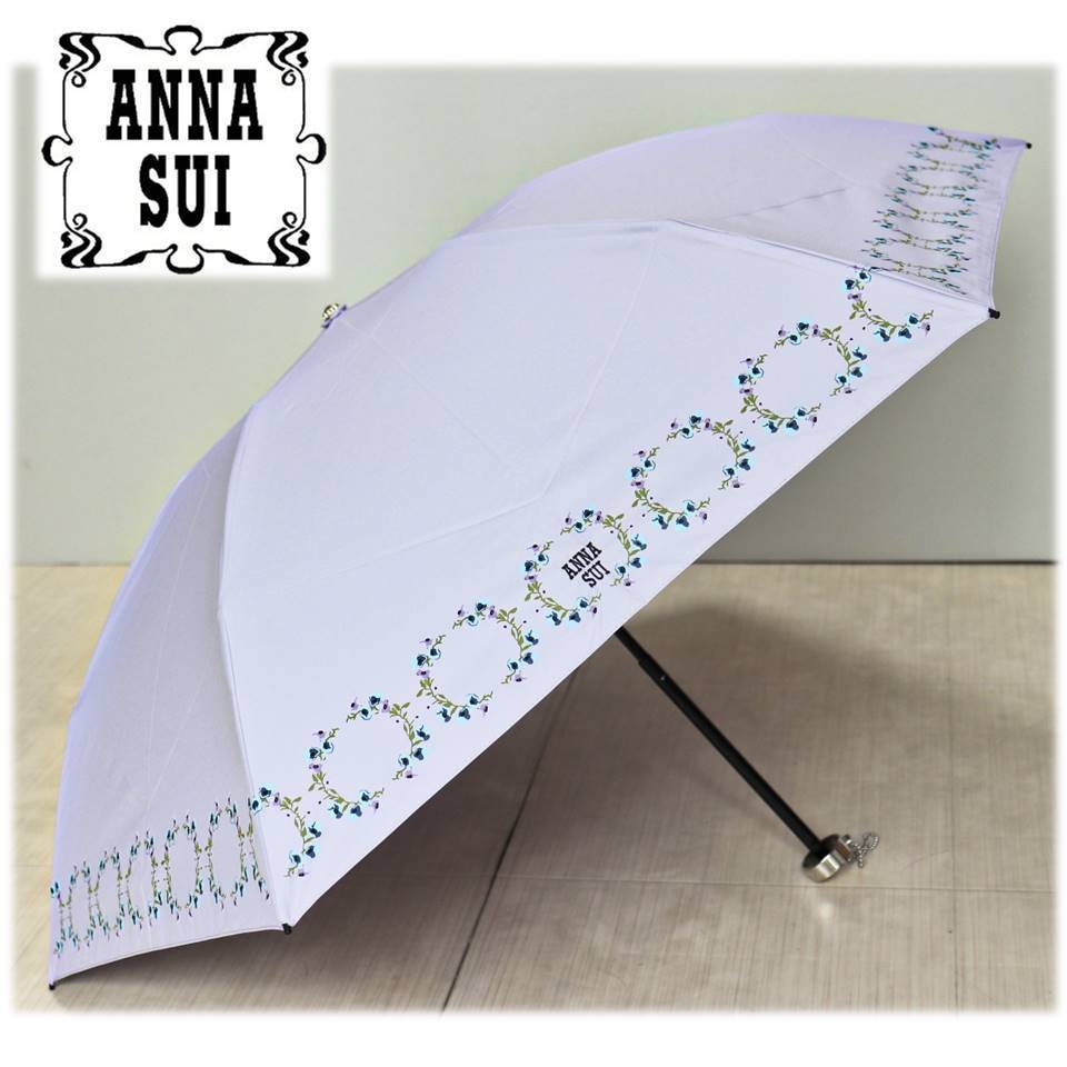 ANNA SUI アナスイ》新品 遮光生地使用 ロゴ刺繍 花柄 晴雨兼用