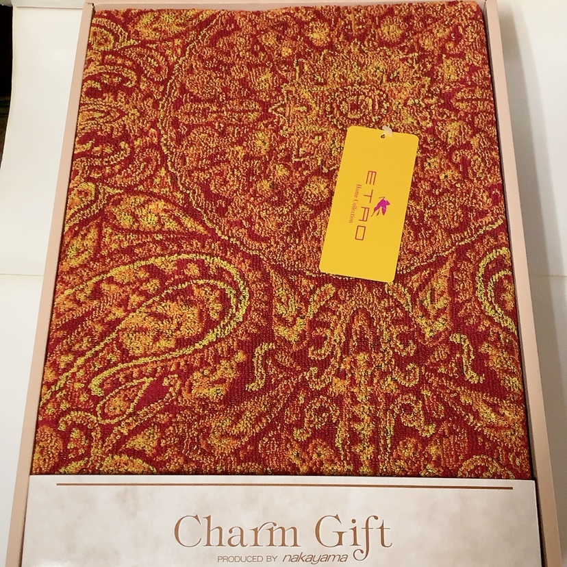 送料無料 即決 未使用 保管品 少々訳有り★ETRO エトロ タオルケット 140x200cm 綿100％★寝具 シングルサイズ 西川産業製造