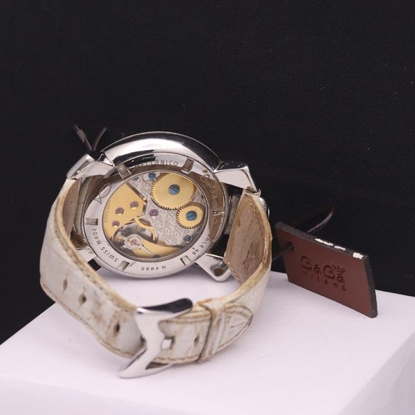 1円 稼働 良品 ガガミラノ 手巻き 4995 マニュアーレ48 スモセコ 裏