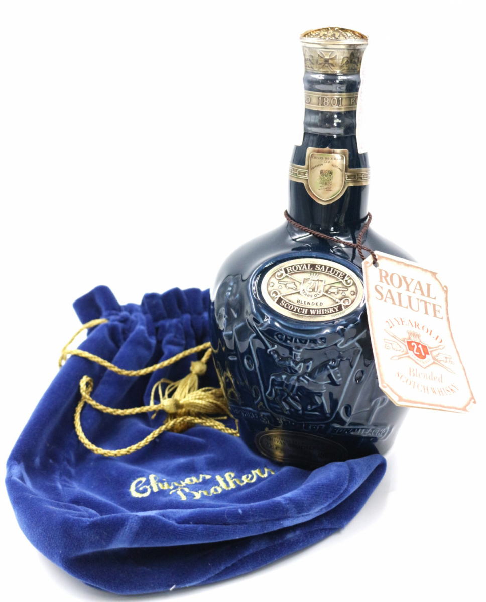 ト長】未開栓 ROYAL SALUTE スコッチウィスキー 青 ロイヤルサルート