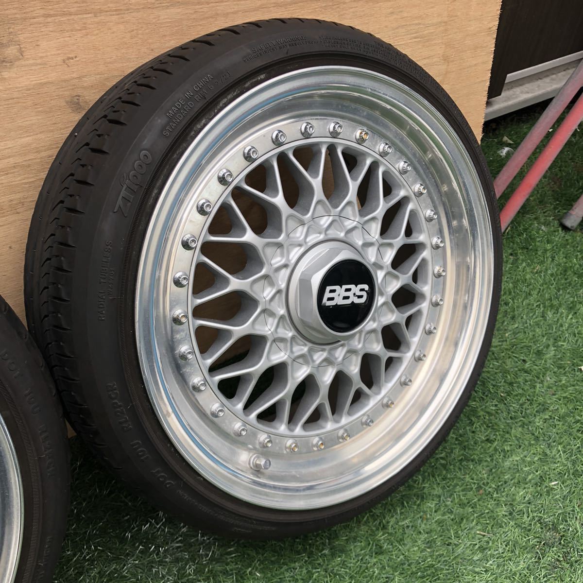 希少 BBS RS 15インチ 7J +31 ホイール タイヤ 165/45R15 PCD100 4穴 