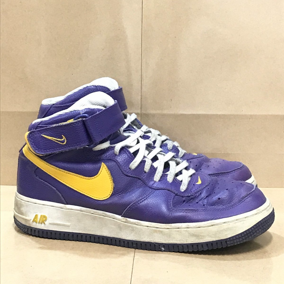 25.5cm NIKE AIR FORCE 1 MID LA LAKERS 306352-571 エア フォース 1 